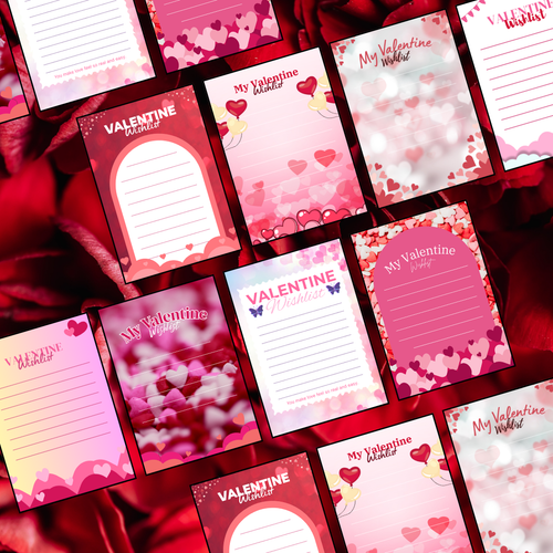 Valentine Wishlist Printable PDF PNG | Valentine’s Day Gift Planner | Love & Couple Wish List | Instant Download