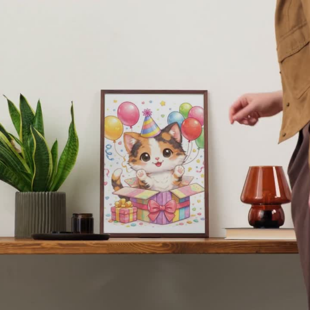 25 Birthday Cats Clipart PNG PDF | Cute Cat Birthday Illustrations | Party Decorations & Printable Wall Art | Instant Download