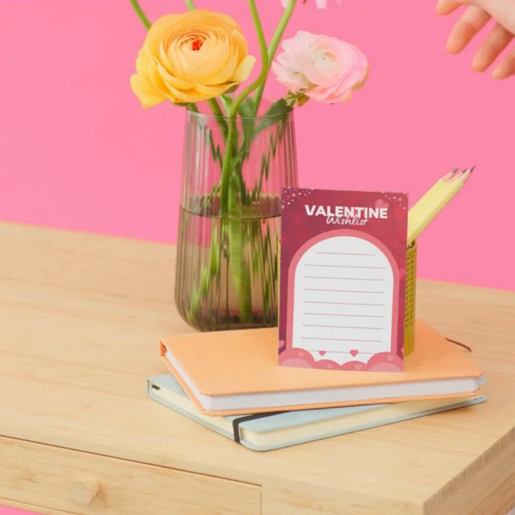 Valentine Wishlist Printable PDF PNG | Valentine’s Day Gift Planner | Love & Couple Wish List | Instant Download