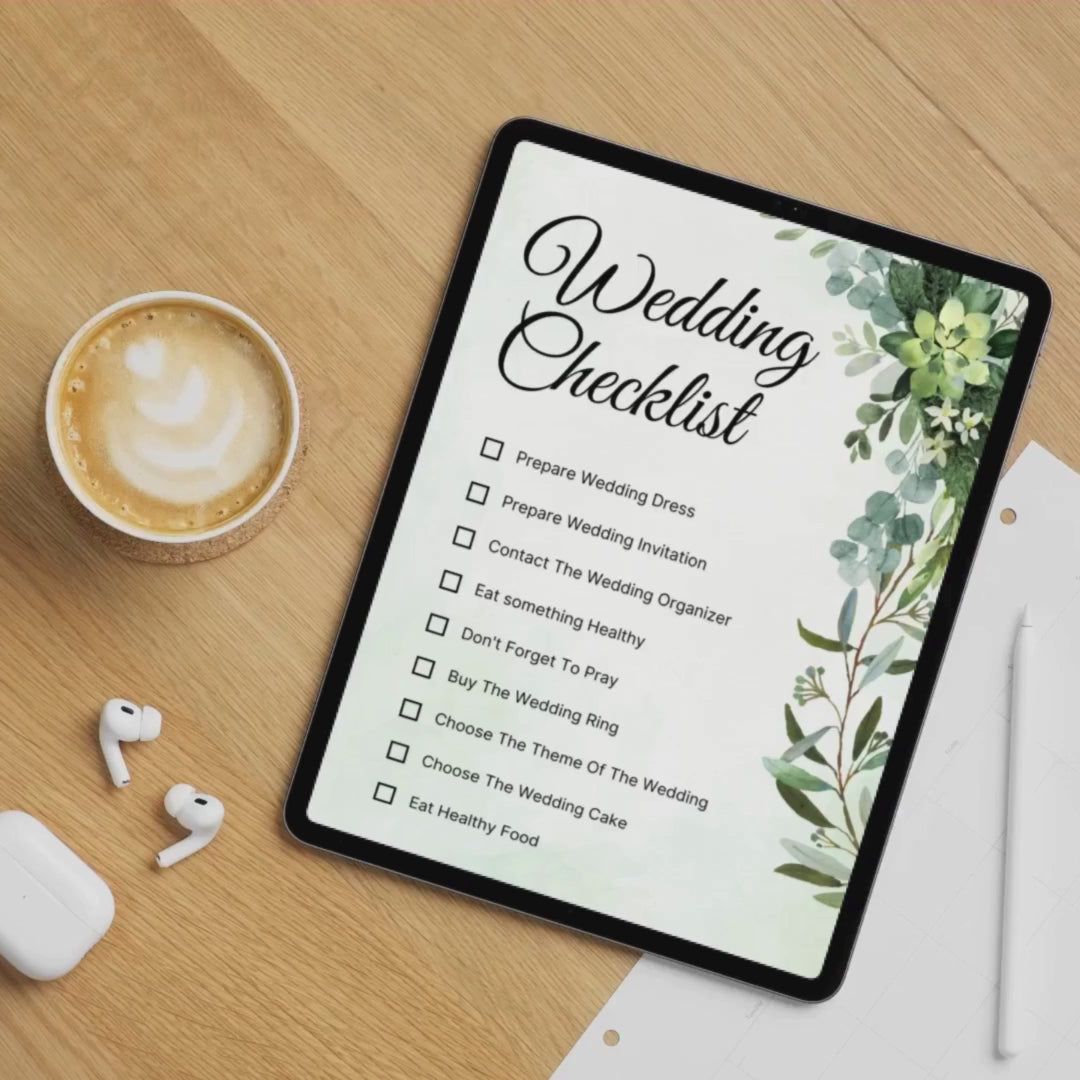 Wedding Checklist Templates PDF PNG | Bridal Planning Organizer | Wedding To-Do List & Timeline | Instant Download